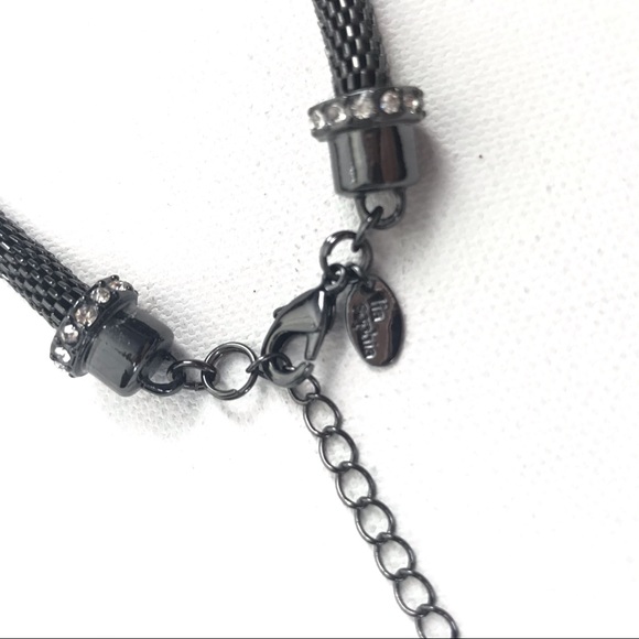 Lia Sofia Black Silver Statement Necklace - Picture 5 of 5